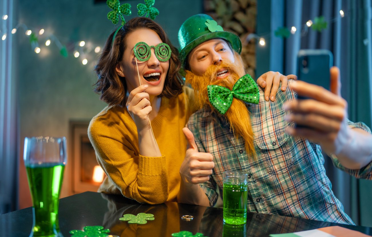 Couple Celebrating St. Patrick's Day